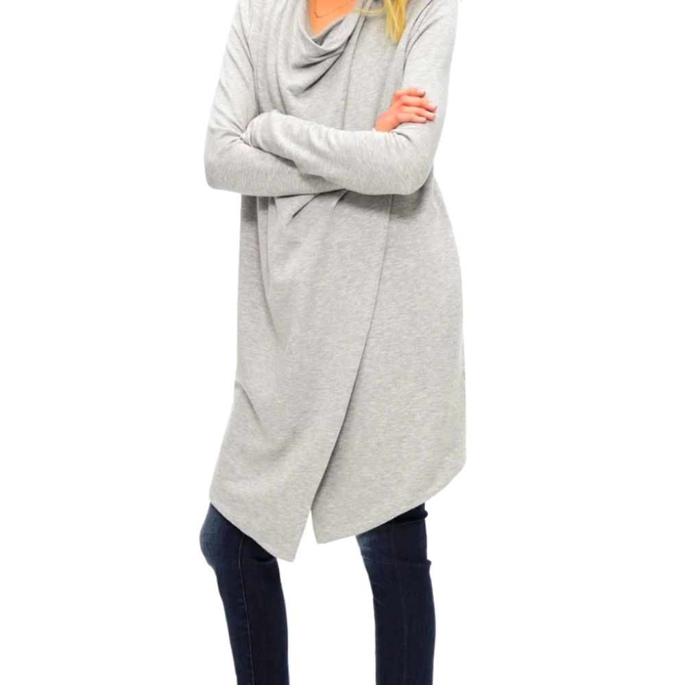 Splendid Asymmetrical Double Wrap Cardigan